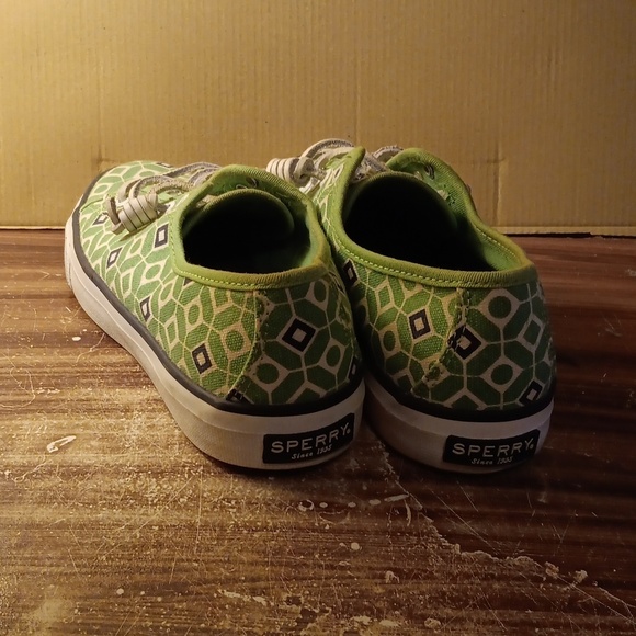 Sperry green blue seacoast sz 6 - Picture 4 of 7